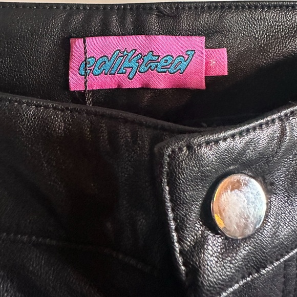 Edikted NWT black faux leather pants size M - Picture 5 of 5
